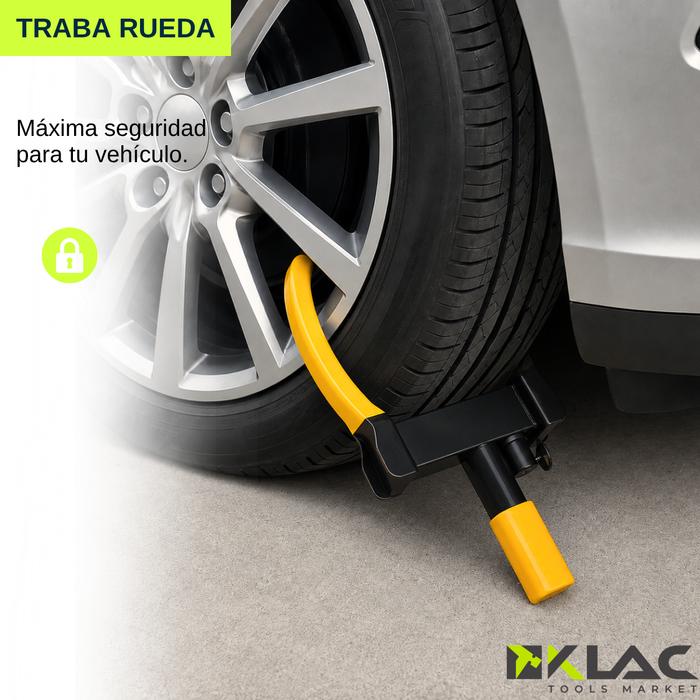 Traba Rueda Antirrobo Auto Tuerca De Seguridad Con 3 Llave