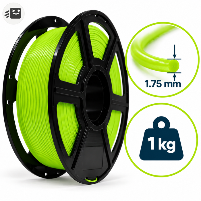 Filamento Pla Para Impresión 3d 1.75mm 1 Kg Color Verde Limón