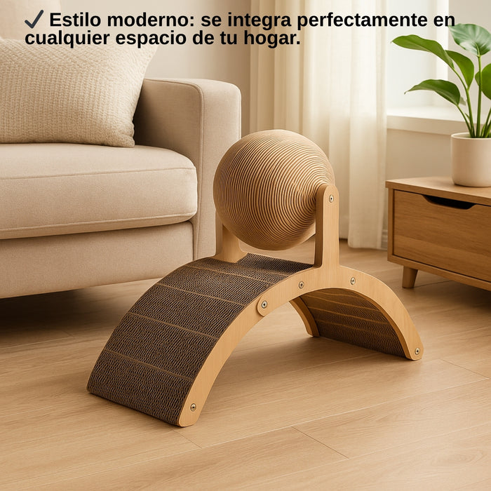 Rascador Y Juguete Para Gatos Arco Y Bola Vertical