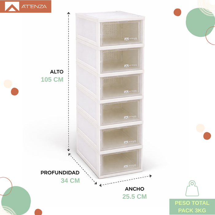 Zapatero Organizador 6 Niveles Cajonera Para Zapatos Estante