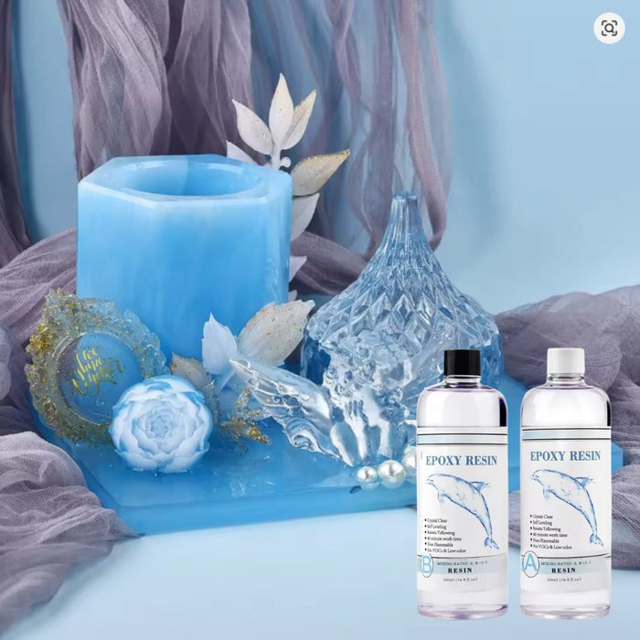 Resina Epoxica 1:1 Para Artesanias Ultra Transparente 1 Kg