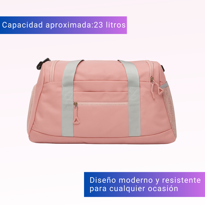 Bolso Deportivo Gym Viaje De Mano Avión Multifuncional 23l - Rosa Pálido