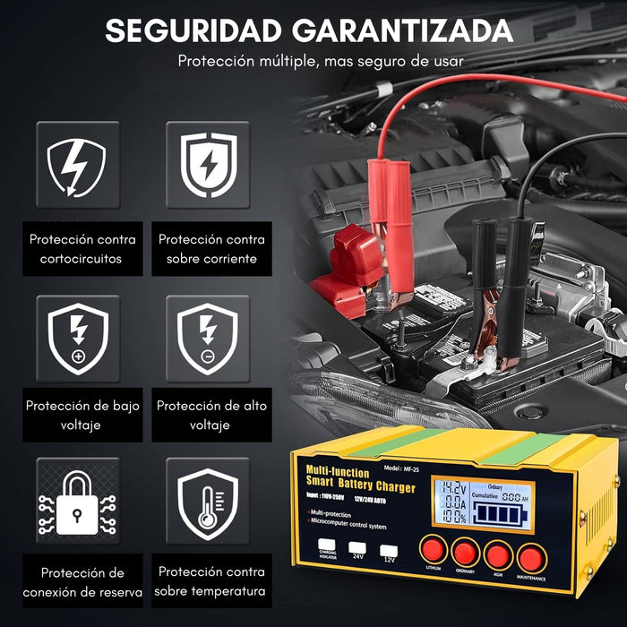 Cargador Batería Auto Carga Rápida Para Todas Baterías 220w