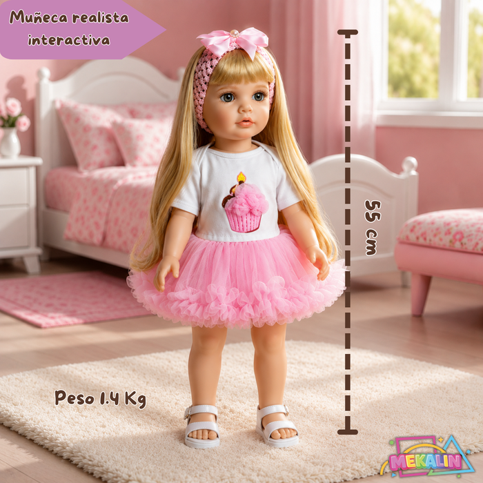 Muñeca Bebé Reborn Silicona Con Sonidos Y Movimientos