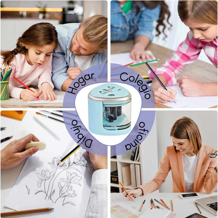 Sacapuntas Electrico Automatico Pilas Escuela Oficina Hogar Agua