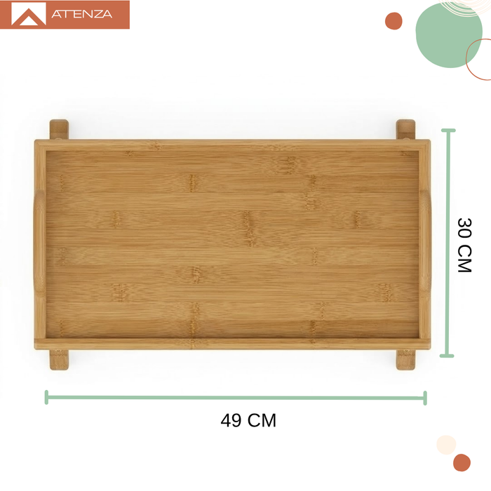 Pack 2 Mesa De Cama Plegable Madera Bambu Bandeja Desayuno