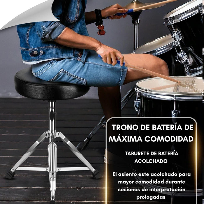 Sillin Para Batería Piso Taburete Redondo Altura Ajustable