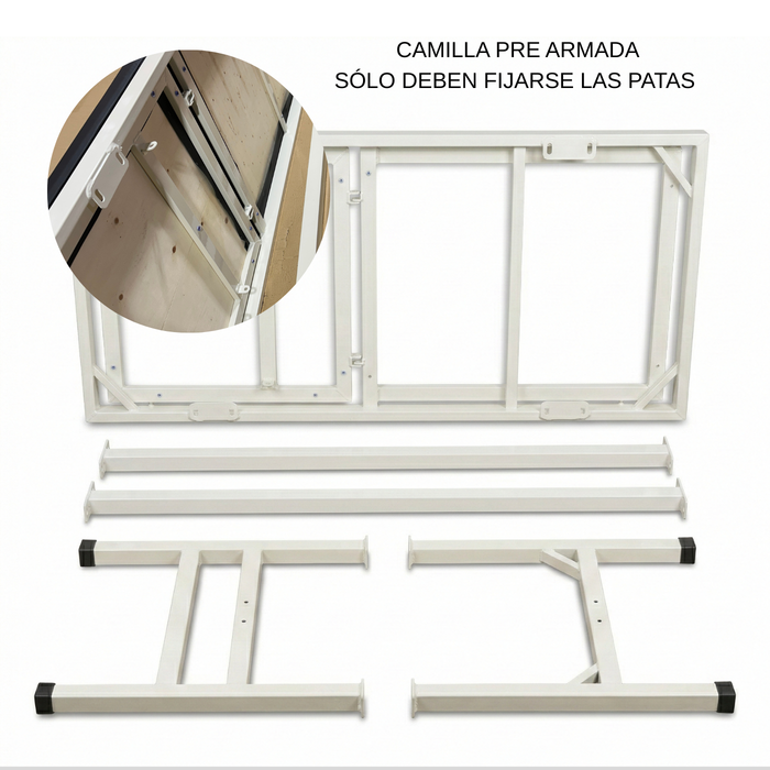 Camilla de Exámen Reclinable Acero Inoxidable 180x60 para Clinica Hospital