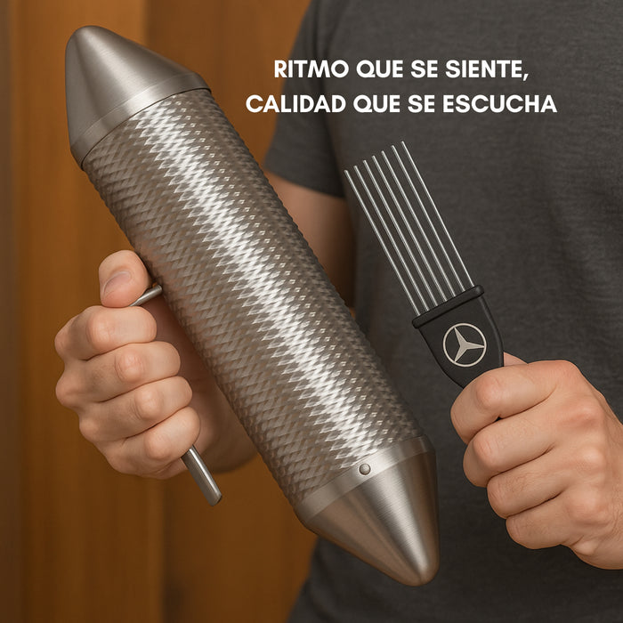Guiro Torpedo  Torpedo Metálico + Peine Instrumento Musical