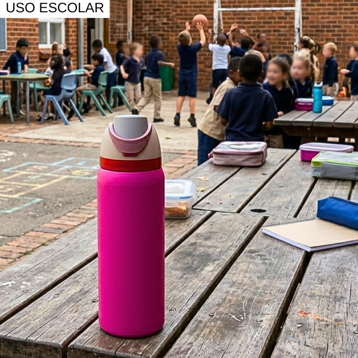 Botella De Agua 1000ml Termo Acero Inoxidable Térmico Rosa