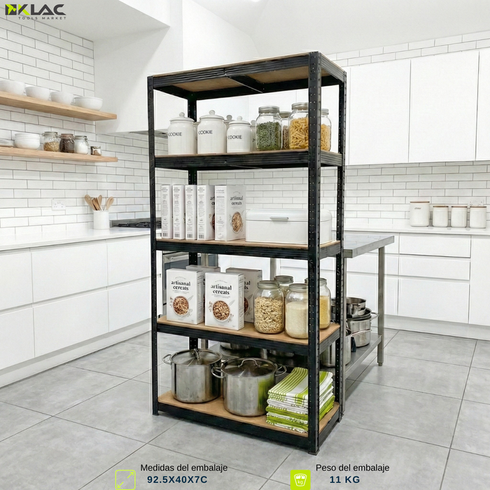 Estante Rack Métalico 180x90x40 Estanteria Repisa Mdf Klac