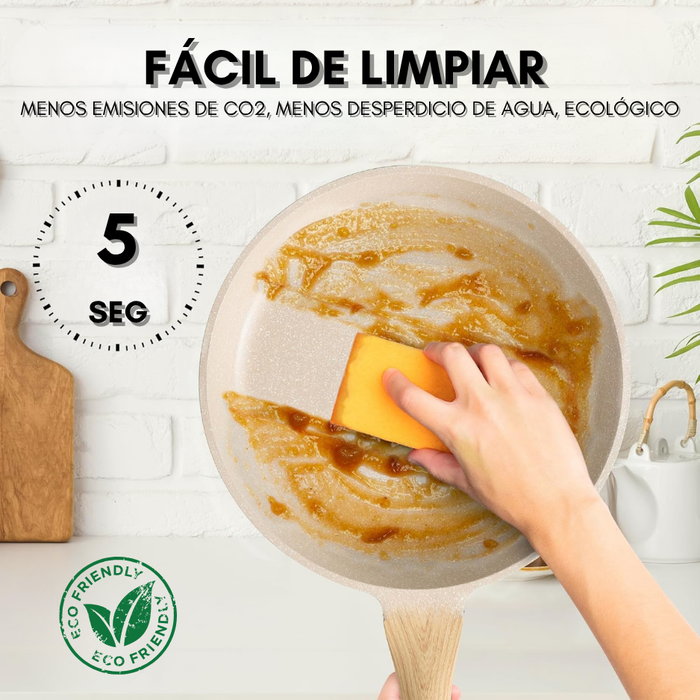 Juego De Cocina Ollas Y Sartenes Antiadherentes De 12 Pcs