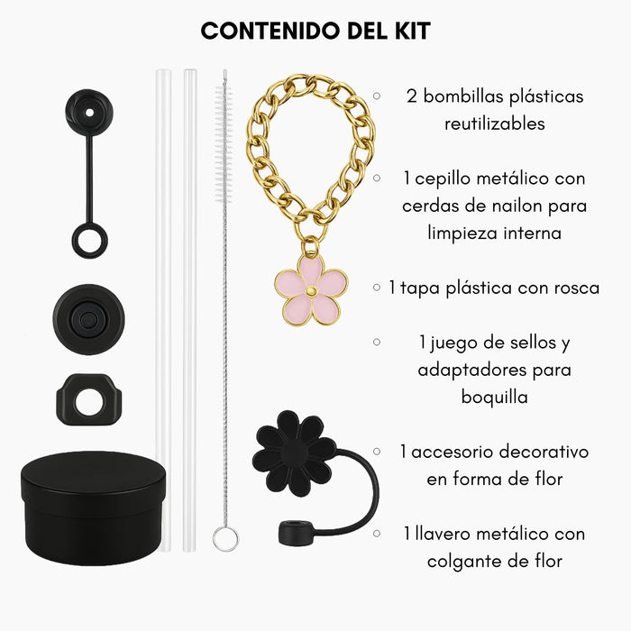 Accesorios Para Vaso Térmico Decoración Universal Bombilla 9 Accesorios