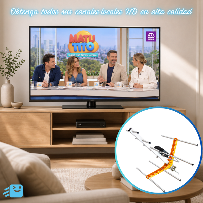 Antena De Television Digital Para Exteriores Hdtv Cable 15m