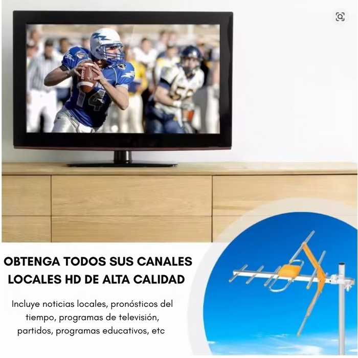 Antena De Television Digital Para Exteriores Hdtv Cable 15m