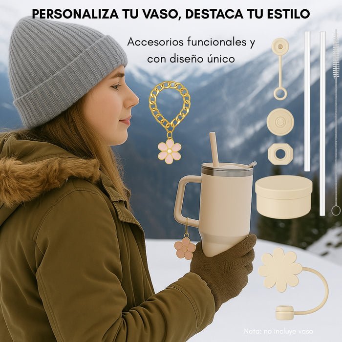 Accesorios Para Vaso Térmico Decoración Universal Bombilla 9 Accesorios