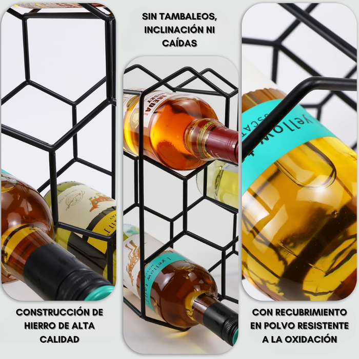 Porta Vino Botellas Rack Metalico 11 Botellas Plegable