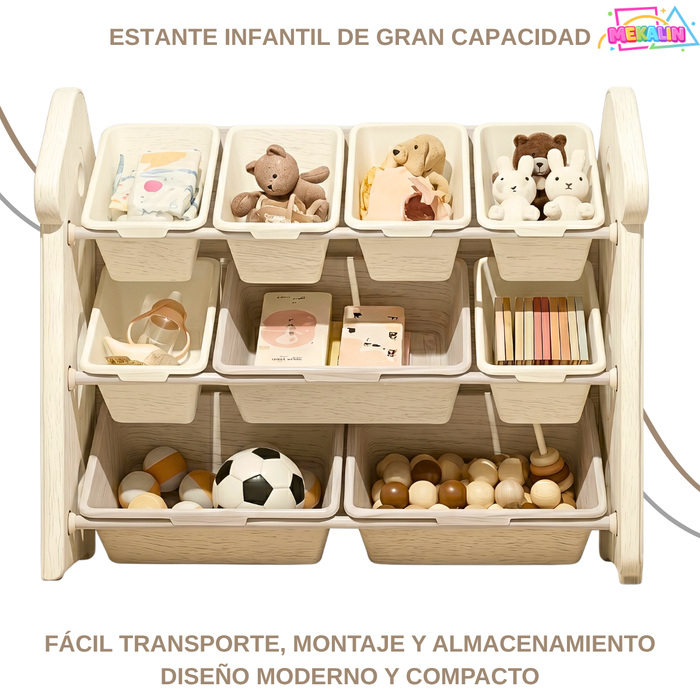 Organizador De Juguetes Niños Estante Infantil 67x38x66cm