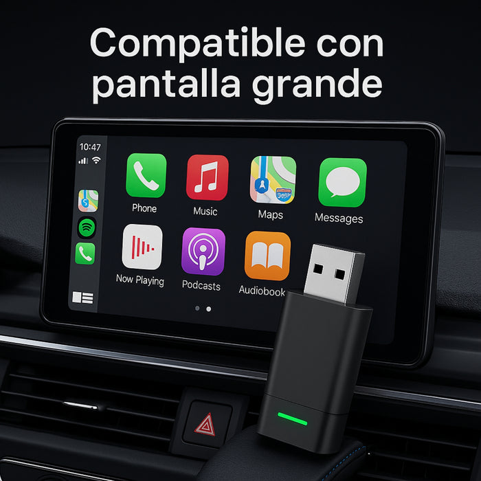 Carplay Inalambrico Adaptador Mini 2en1 iPhone Android Auto
