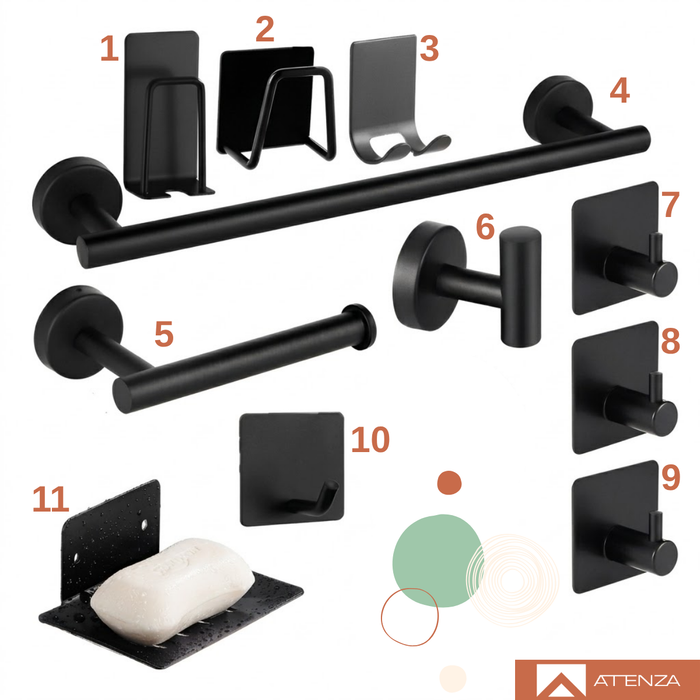 Juego De Baño Completo 11 Pcs Set De Baño Con Accesorios