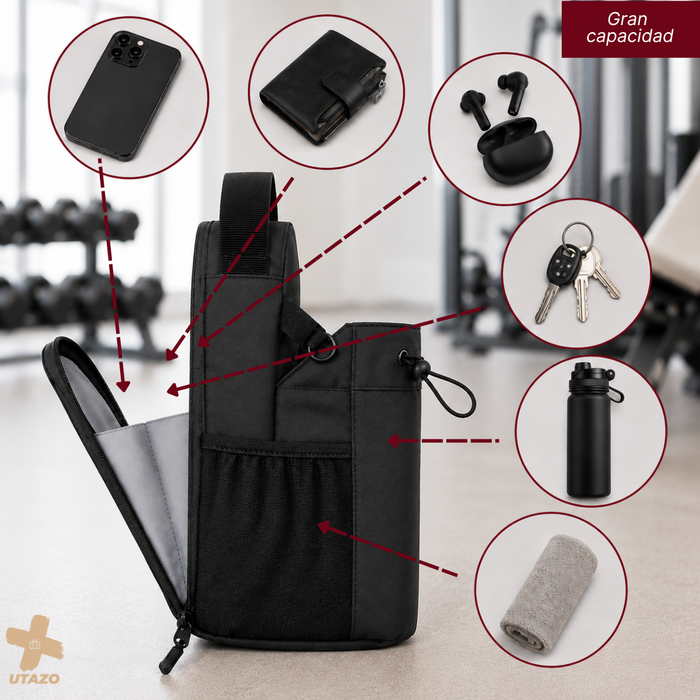 Bolso Gym Y Entrenamiento Portátil Magnético Gym Bag Color Negro