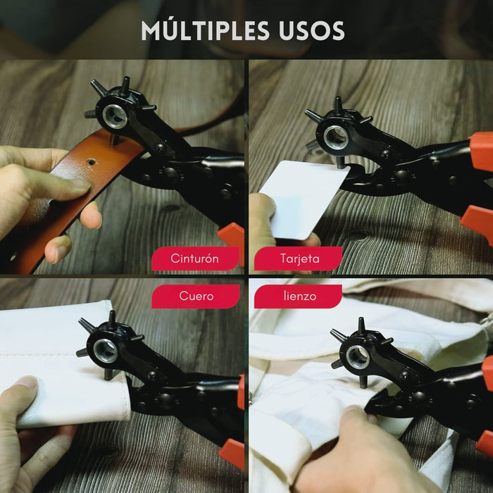 Set 2 Alicate Perforador Cinturones Sacabocados Para Cuero