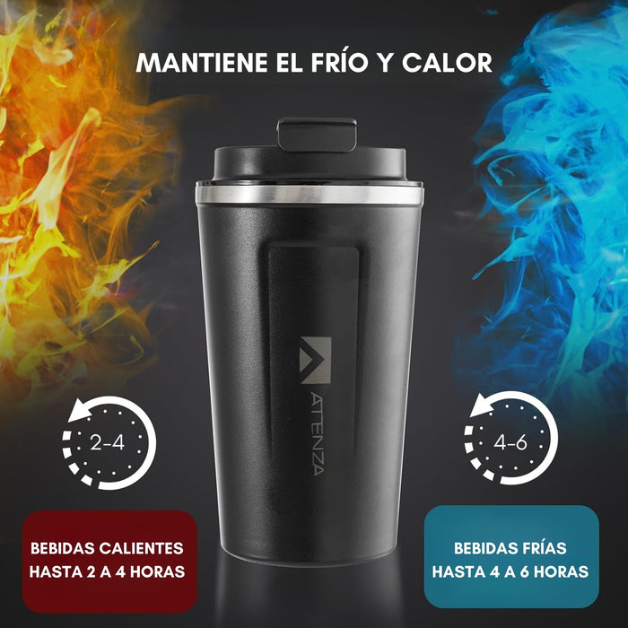Pack 2 Termo Café Botella Agua Térmica Pantalla Temperatura