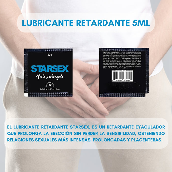 Lubricante Intimo Masculino Retardante Sachet 5ml Unidad