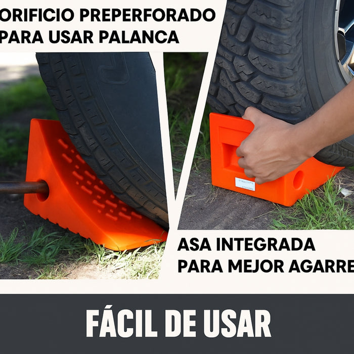 2 Cuña Para 5 Toneladas Usos Camiones Buses Camionetas Autos