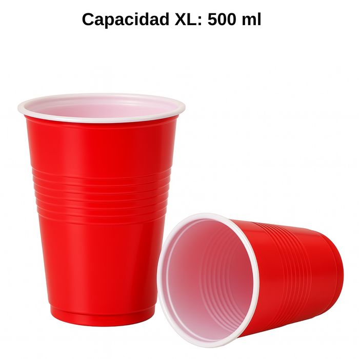 50 Vasos Desechablespara fiestas eventos 500ml