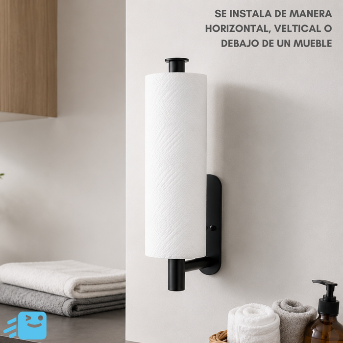 Porta Nova Rollo Papel Metal Toalla Mano Absorbente Cocina