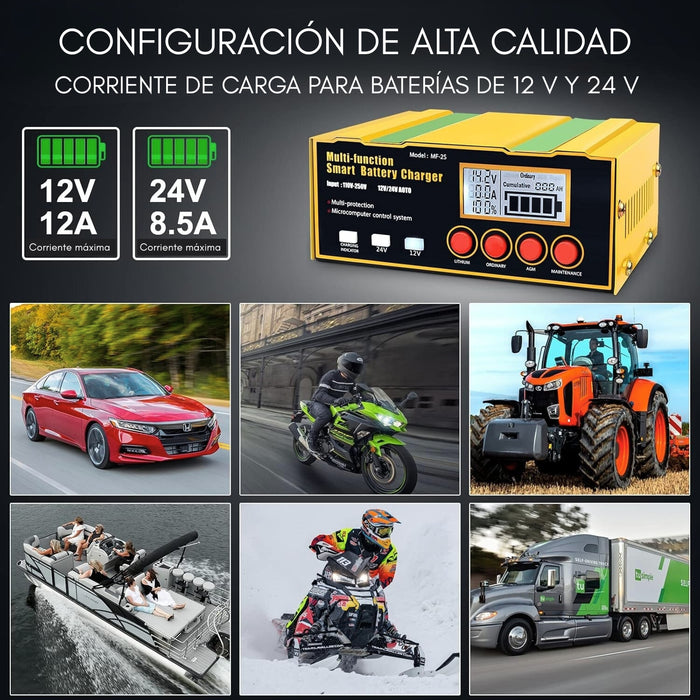 Cargador Batería Auto Carga Rápida Para Todas Baterías 220w