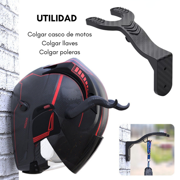 Pack 4 Colgador Para Cascos De Moto Bicicleta Soporte Pared