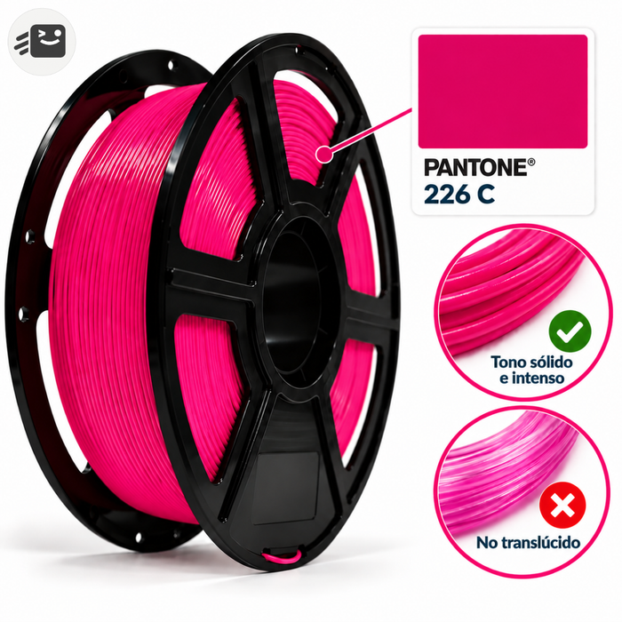 Filamento Pla Para Impresión 3d 1.75mm 1 Kg Color Fucsia