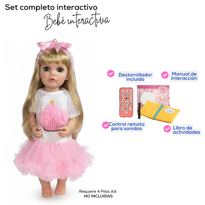 Muñeca Bebé Reborn Silicona Con Sonidos Y Movimientos