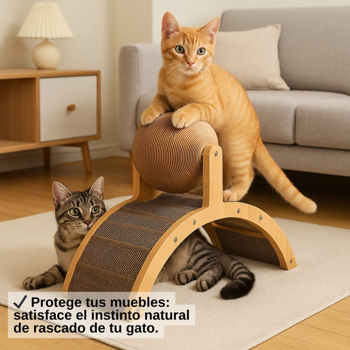 Rascador Y Juguete Para Gatos Arco Y Bola Vertical
