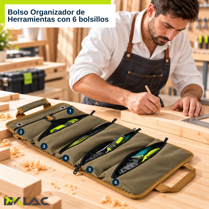 Bolso Organizador Herramientas Estuche Portátil Enrollable