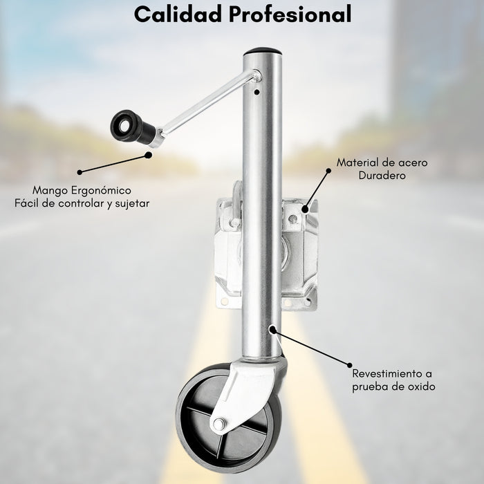 Pata Enganche Carro Arrastre Rueda Maniobrable Remolque