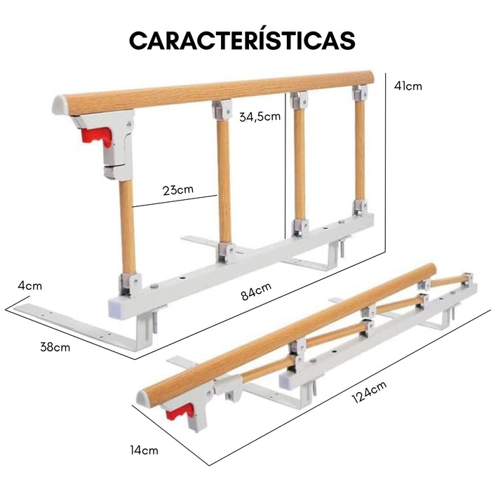 Baranda De Cama Lateral Anticaída Para Cuidado Adulto Mayor