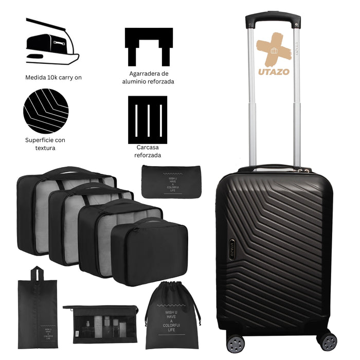 Maleta Cabina Utazo Carry On 10kg + Set Bolsa Organizadora