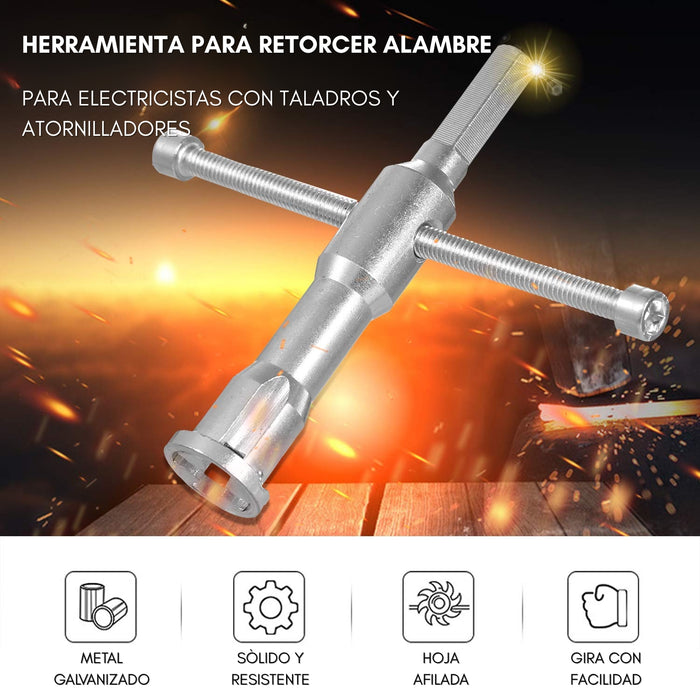 Herramienta De Torsión De Alambre Pelacables Y Trenzador