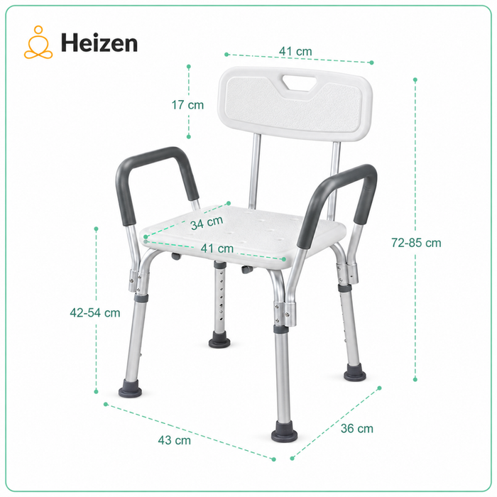 Silla Baño Ducha 3 En 1 Soporte Antideslizante Agarradera