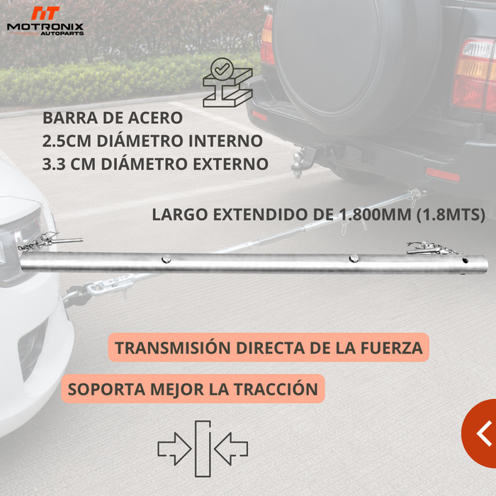 Barra De Remolque Para Auto 2 Toneladas 1,8 Metros