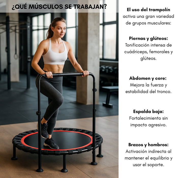 Mini Trampolín 4ft 1.2mt Aeróbico Fitness Yoga Juegos Cama Elástica Aeróbica Adultos O Juegos Para Niños Ideal Para Yoga Ejercicio Y Diversión Color Negro