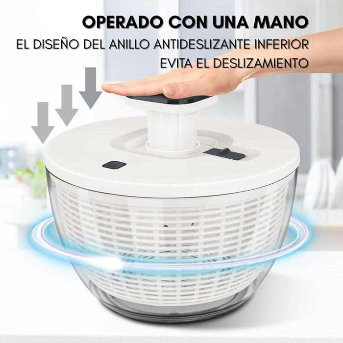 Secador De Verduras Centrifuga Lechuga Multifunción 6l