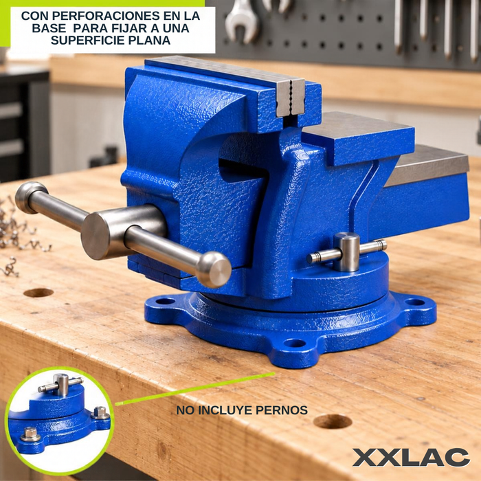 Tornillo De Banco Mecánico 8" Base Giratoria Tornillo Morsa Para Taller