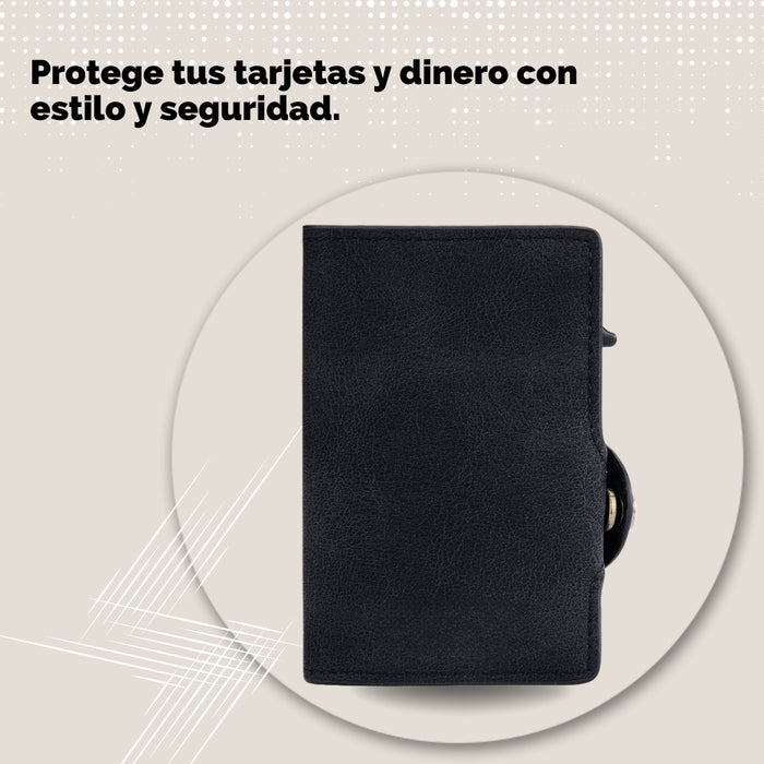 Billetera Porta Tarjetas Con Proteccion Anti Robo Rfid