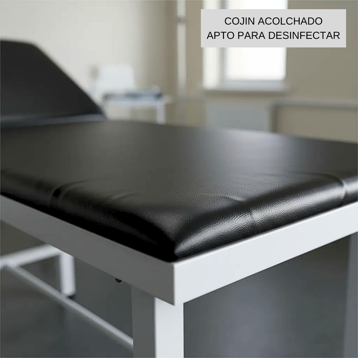 Camilla de Exámen Reclinable Acero Inoxidable 180x60 para Clinica Hospital