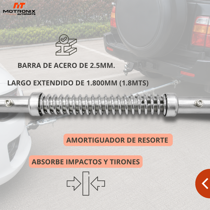Barra De Remolque Auto Con Amortiguador De Resorte 1.8 Metro