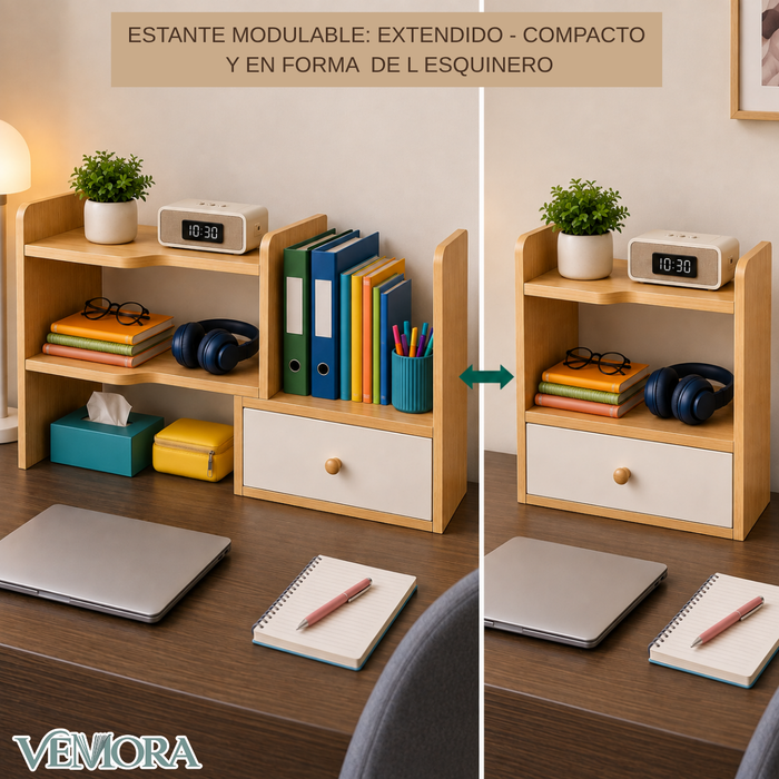 Organizador De Escritorio Oficina Puerta Con Repisa 64x35x17